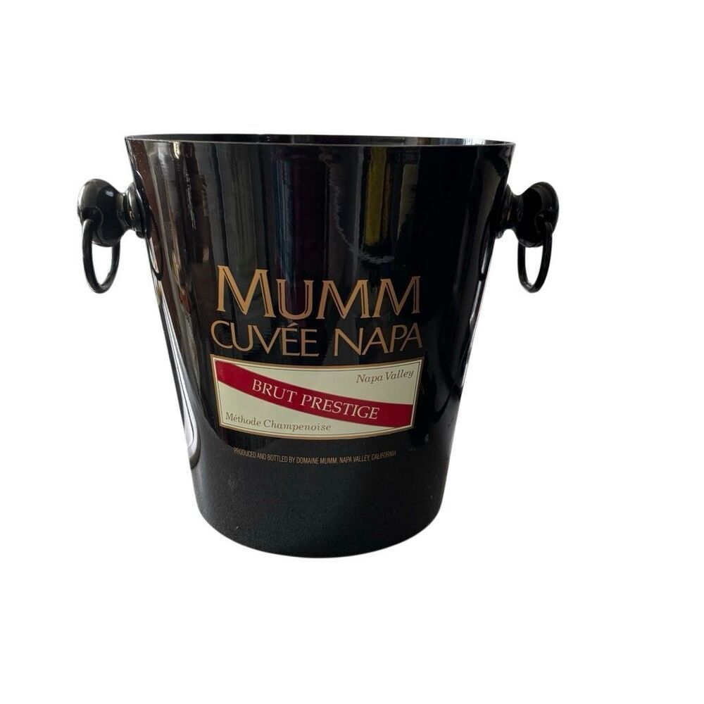 Mumm Guvee Napa Brut Prestige Black Metal Ice Bucket